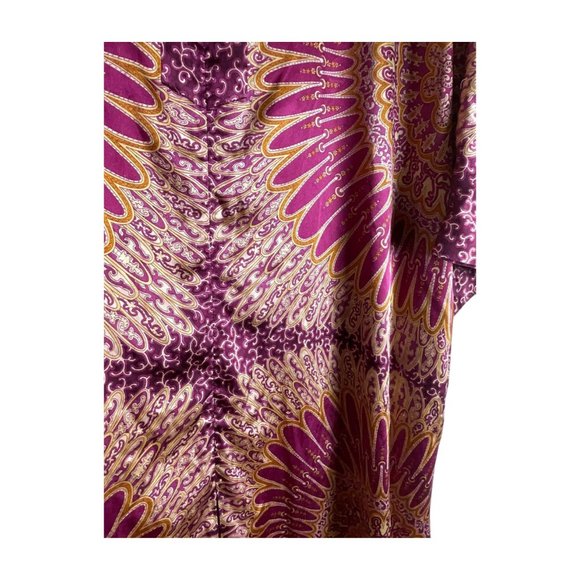 Oscar de la Renta Purple and Gold Kaftan Muumuu Size 1X - Picture 6 of 10
